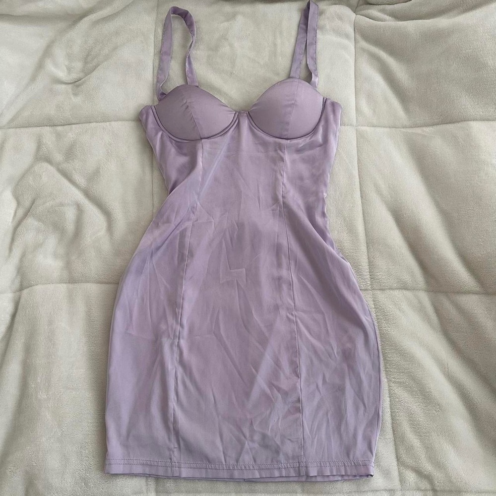 PLT satin mini dress